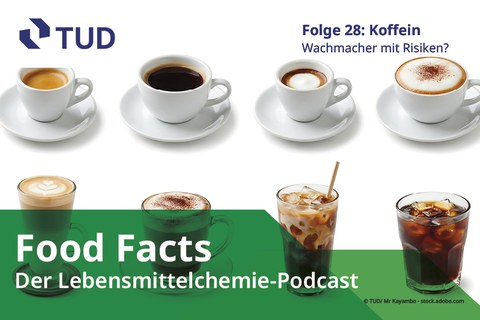 Verschiedene koffeinhaltige Getränk.e