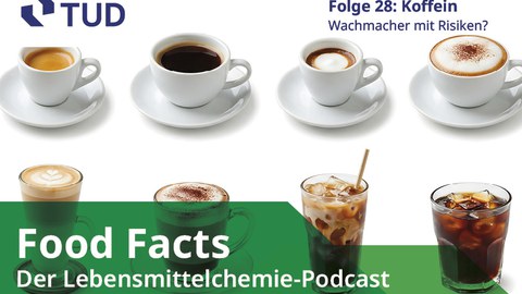 Verschiedene koffeinhaltige Getränk.e