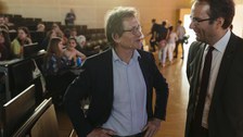 Ben Feringa im Gespräch mit Prof. Hans Georg Krauthäuser, Prorektor für Bildung und Internationals