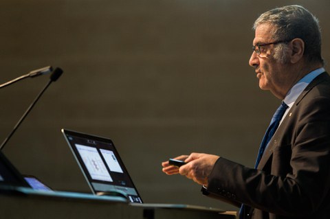 Prof. Serge Haroche beim Vortrag