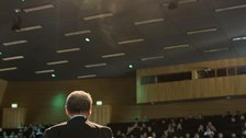 Prof. Serge Haroche beim Vortrag
