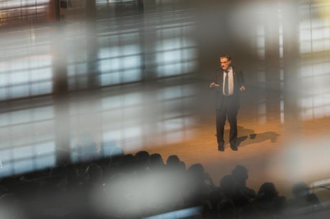 Prof. Serge Haroche beim Vortrag