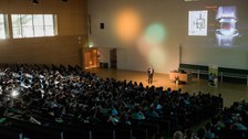 Prof. Serge Haroche beim Vortrag