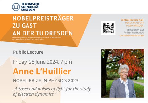 Information on the public lecture of Anne 'Huillier at TUD