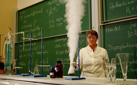 Experimente während der Chemievorlesung