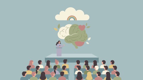 Illustration of a Psychology lecture.