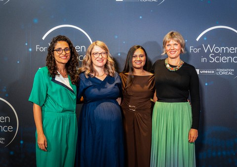 Die vier Preisträgerinnen des "for Women in Science"-Awards 2026