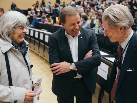Prof. Knust, Prof. Kirschbaum und Prof. Gurdon
