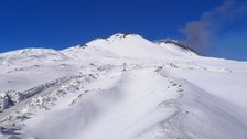 Schneebedeckte Bergspitze