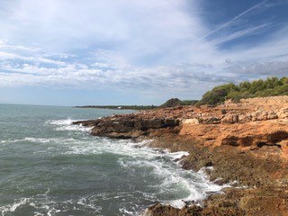 Küstenansicht in Spanien.