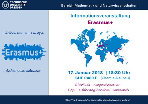 Infoplakat Erasmusveranstaltung MN