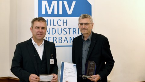 Dr. Hans Besner ( Müller Service GmbH, Vorsitzender der AG Forschung des MIV) , Dr. Thomas Henle (Technische Universität Dresden)