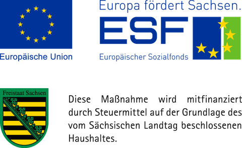 Logo des ESF & dem Freistaat Sachsen