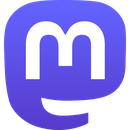 Logo der Software Mastodon: Eine blaue Sprechblase mit einem geschwungenem, weißen M was darauf abgebildet ist.