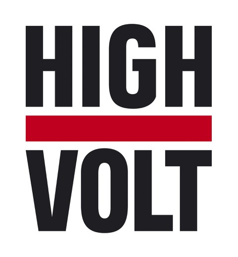 Highvolt logo schwarz-ro