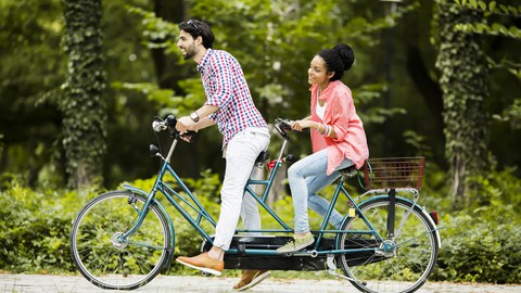 two students on a tandem.