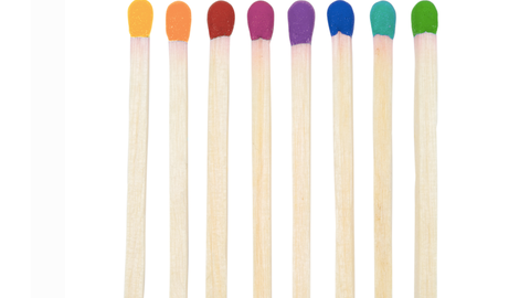Matches in rainbow colors Find your perfect match!"