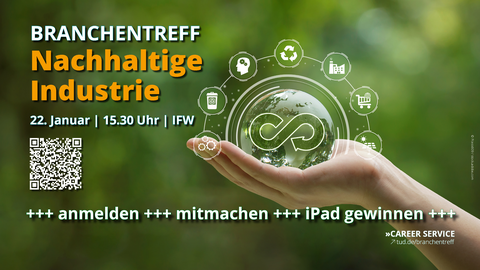 Branchentreff Nachhaltige  Industrie 22. Januar | 15.30 Uhr | IFW - +++ anmelden +++ mitmachen +++ iPad gewinnen +++