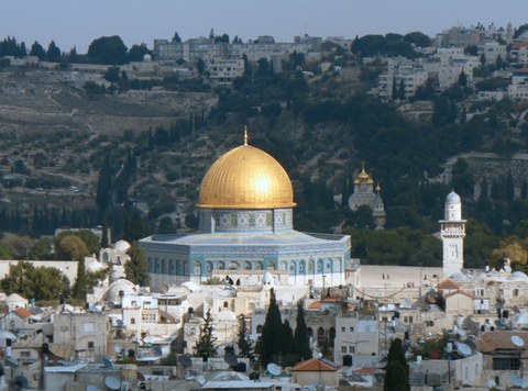 Kulisse von Jerusalem mit dem Felsendom