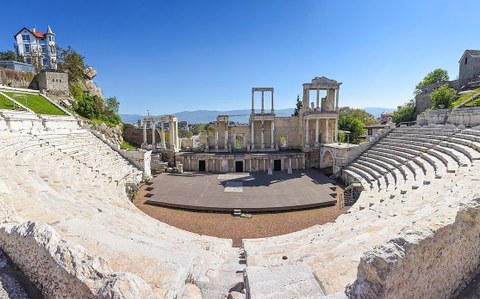 Panorama eines Amphitheaters