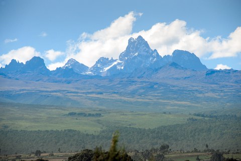 Blick auf den Mount Kenya