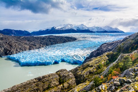 Gletscher und Berge