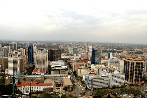 Großstadt mit Hochhäusern