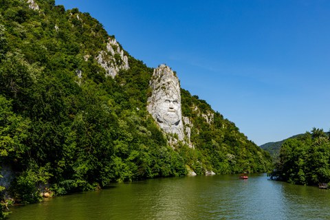 Felsskulptur an der Donau