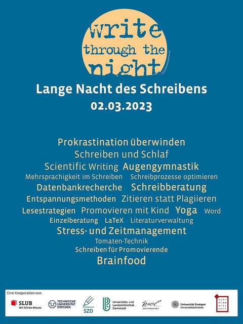 Programm der Langen Nacht des Schreibens 2023