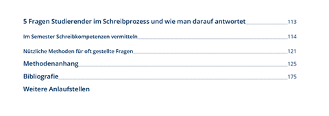 Inhaltsverzeichnis Starthilfe Schreibdidaktik Teil 4