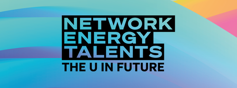 Webheader farbig mit Schriftzug: Network Energy Talents. The U in the future.