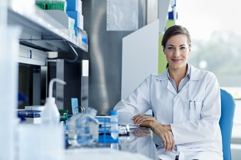 Portrait of smiling female scientists