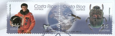 Das Foto zeigt eine Briefmarke aus Costa Rica.
