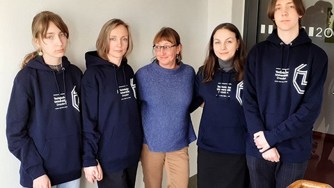 Dr. Sadretdinova with her family, Susann Mayer and Ianina Scheuch.