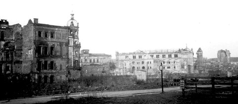 Foto vom zerstörten Dresden