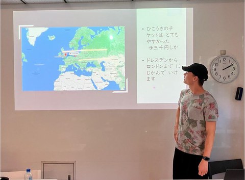 Aufnahme von Jonas Mittag in der Uni in Japan