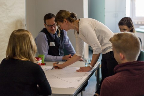 Workshoparbeit in der Gruppe