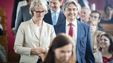 Plenum, Eingang Rektor und Bundesministerin
