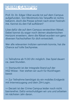 Infos zum Crime Campus 2022