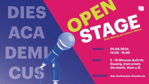 Wir suchen talentierte Studis für die Open Stage 24