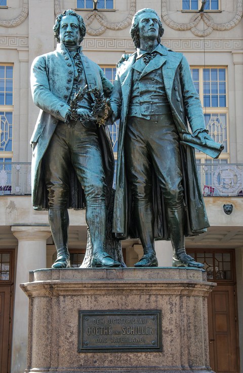 Weimar - Goethe und Schiller Denkmal