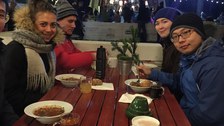 Eisstockschießen auf dem Konzertplatz Weißer Hirsch
