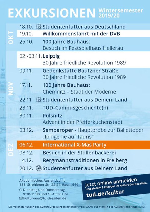 Kulturbüro WS19 Flyer A6 Deutsch Programm