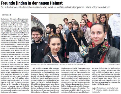 In die Frauenkirche begleitete uns eine Journalistin vom Uni-Journal!