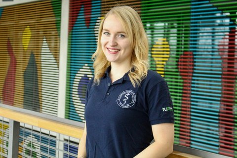 Sophie Groschupf vom Studentischen Sanitätsdienst der TU Dresden