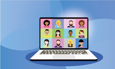 virtuelle Konferenz Grafik