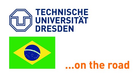 Messebanner mit brasilianischer Flagge
