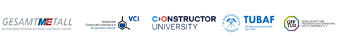 Förderer und Sponsoren des MINT-EC-Zukunftsforums: Gesamtmetall, Verband der Chemischen Industrie e.V., Constructor University, TUBAF, GEsellschaft von Freunden und Förderern der TU Dresden e.V.