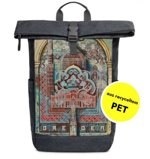 Rucksack mit buntem Motiv von Dresden
