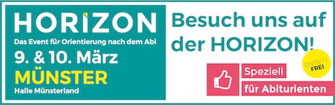Werbebanner für die Bildungsmesse Horizon Münster